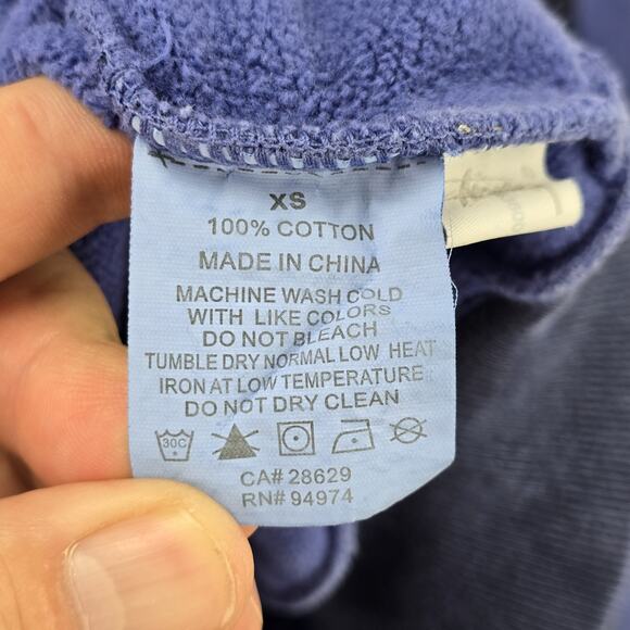 Stussy Crewneck Sweatshirt Womens XS Blue Blur Checker Streetwear Surf Skate Vtg - Picture 6 of 10